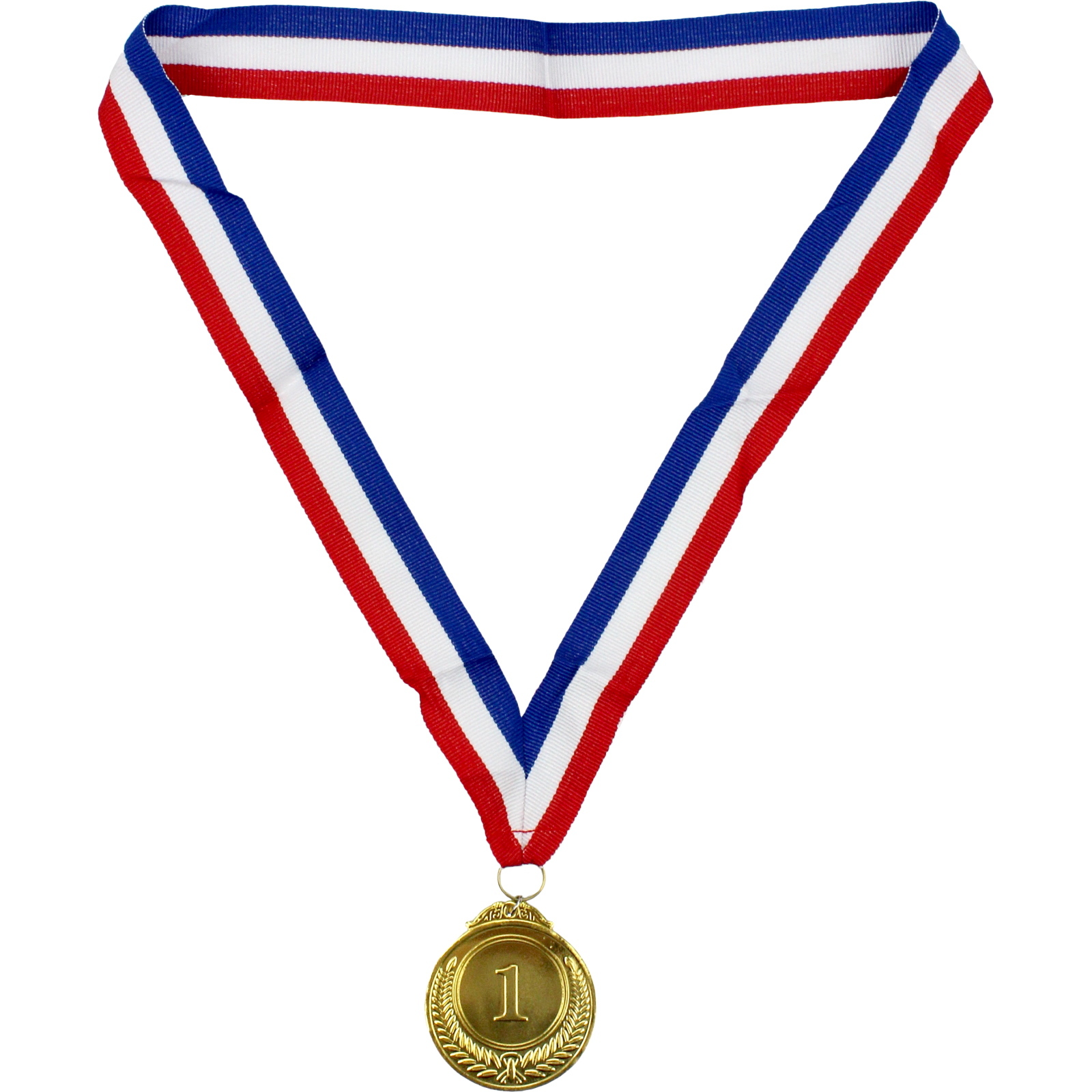 Metal Gold 1 Medal with Ribbon