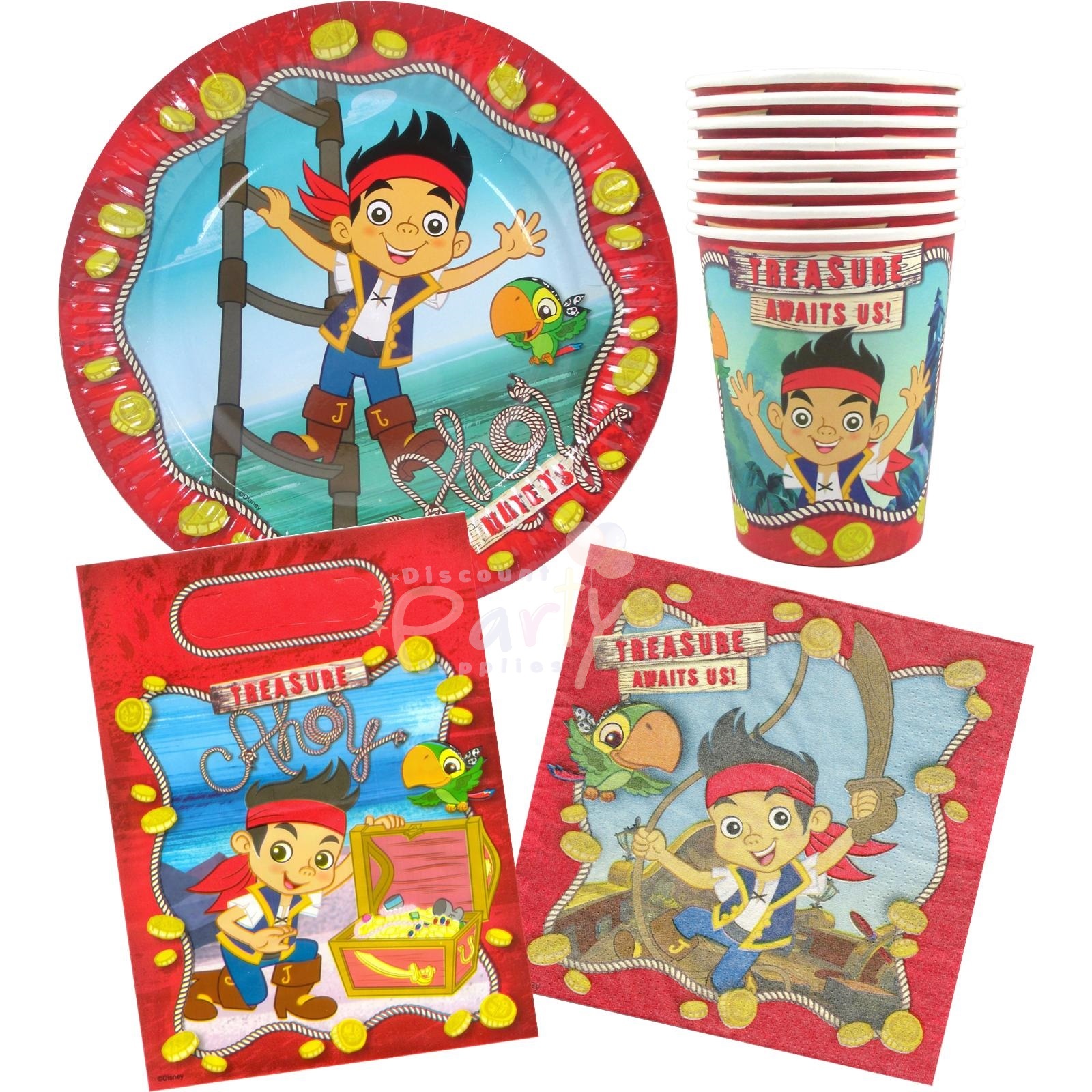 Jake and the Never Land Pirates Party Pack (For 8 Guests)