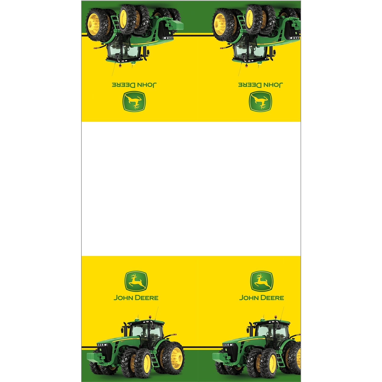 John Deere Plastic Tablecloth