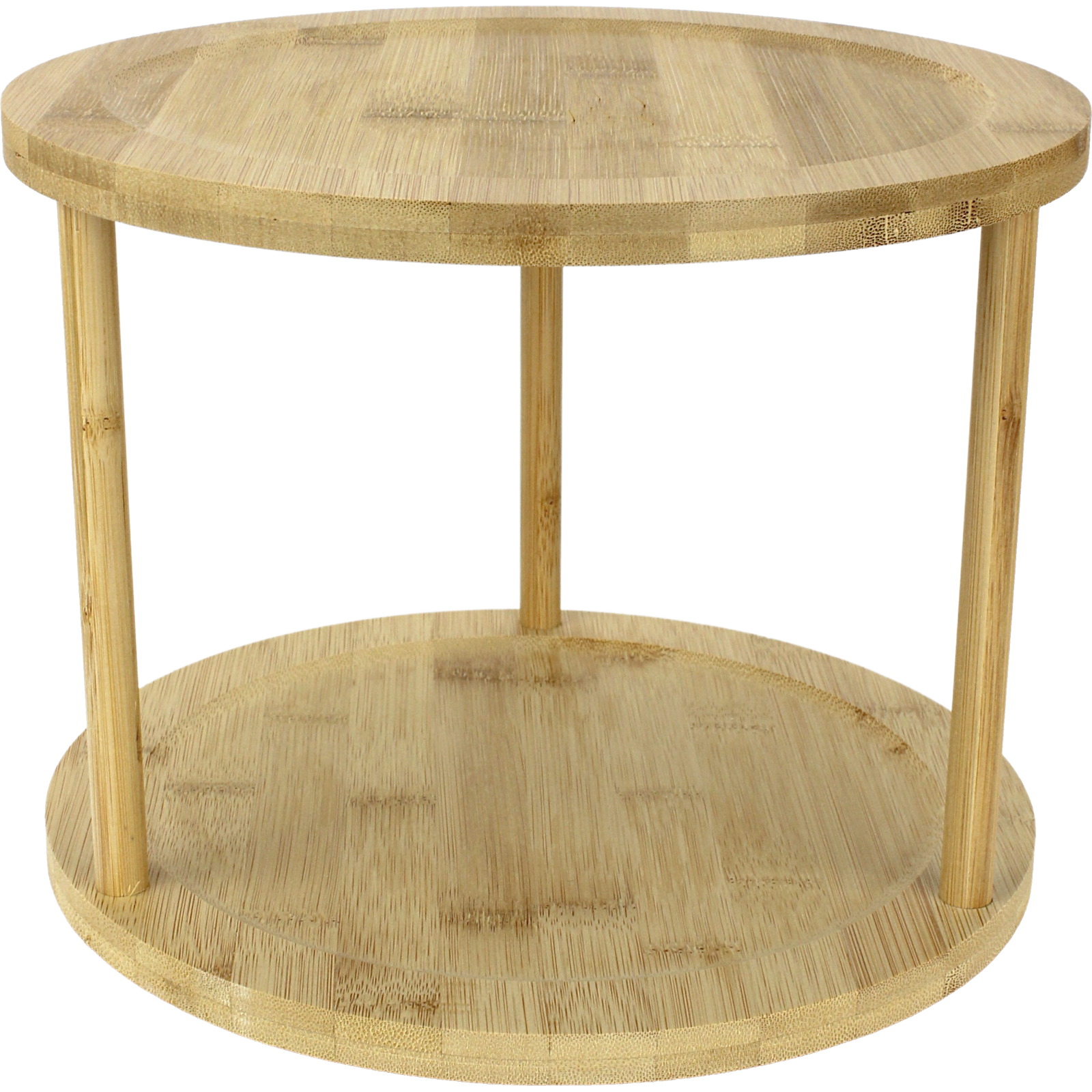 Boxsweden Bamboo 2 Tier Turntable Tray 24.5cm x 24.5cm x 20cm