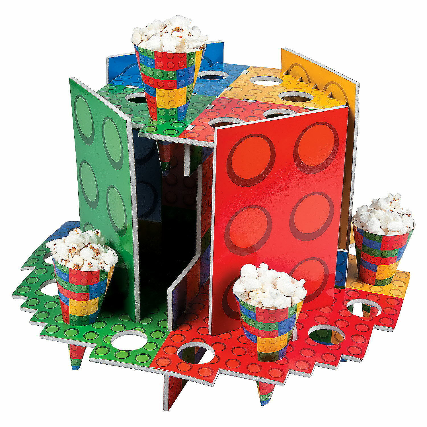 Coloured Brick Party Tray With Cones