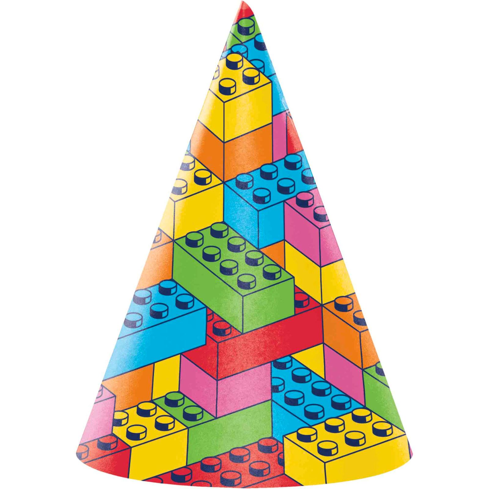 Block Bash Party Hats (Pack of 8)