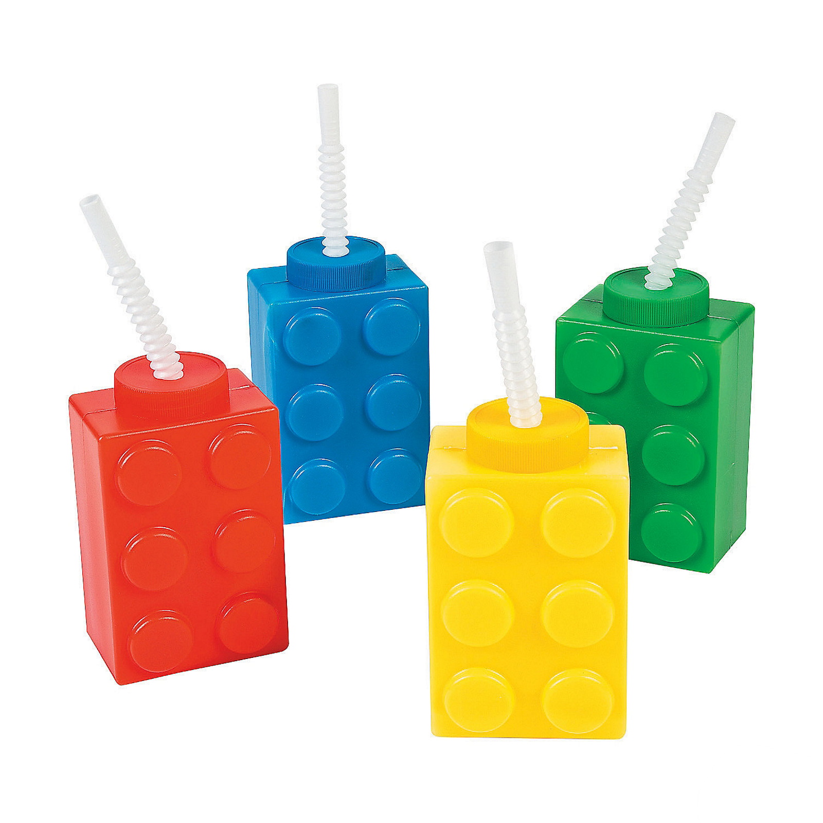 Brick Novelty Cup with Straw