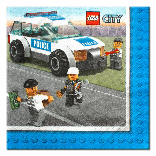 Lego City Small Napkins / Serviettes (Pack of 16)