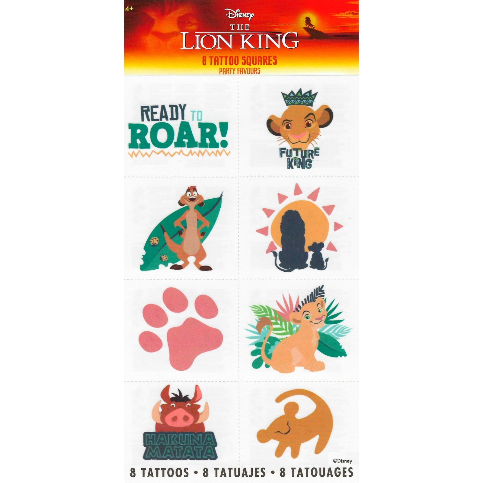 The Lion King Tattoos (1 Sheet)