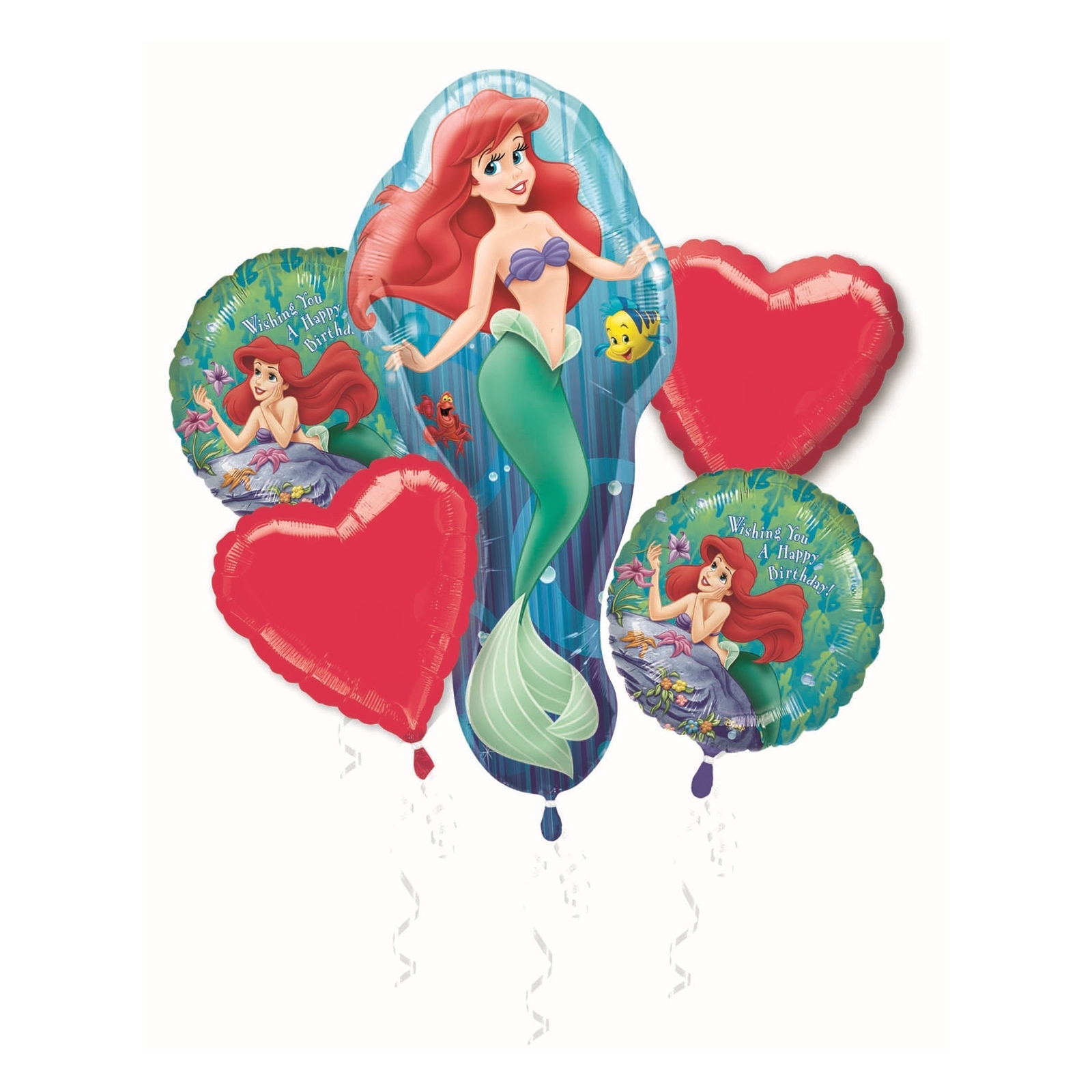 Ariel The Little Mermaid Helium Balloon Bouquet