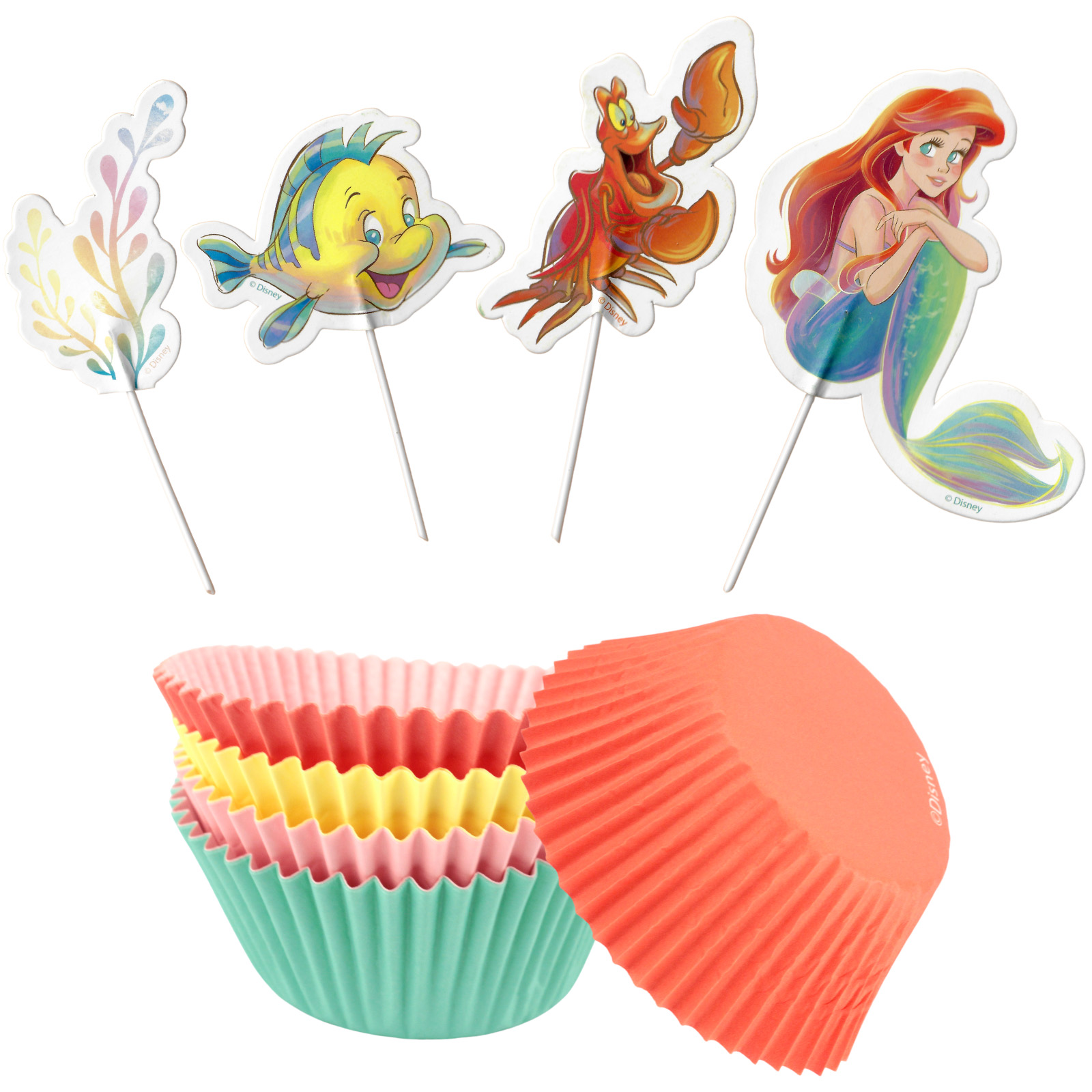 The Little Mermaid Cupcake Decorating Kit Pack Of 48 Costumes au the-little-mermaid-cupcake-decorating-kit-pack-of-48-costumes-au