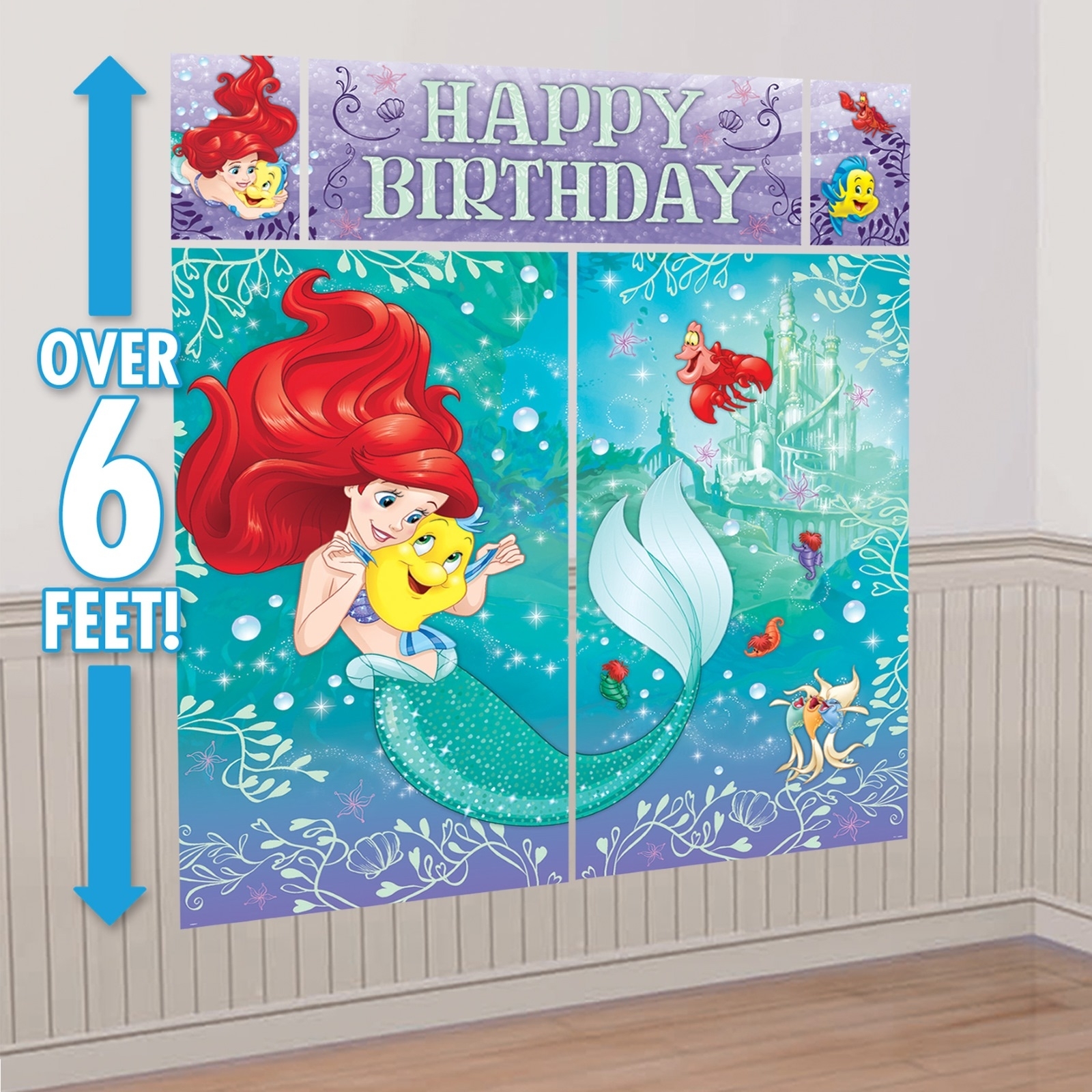 Ariel The Little Mermaid Dream Big Wall Decorating Kit
