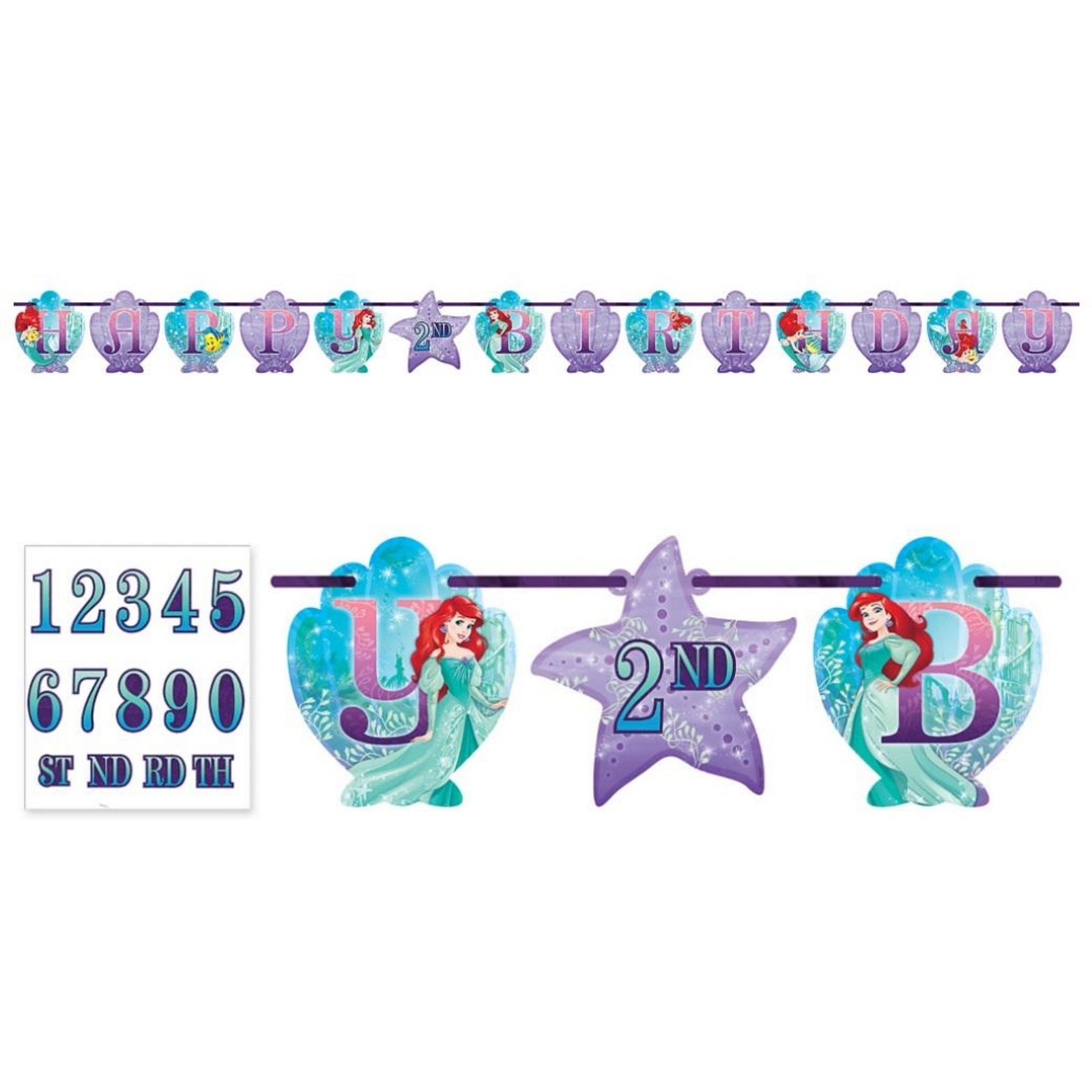 Ariel The Little Mermaid Dream Big Jumbo Add an Age Banner Kit