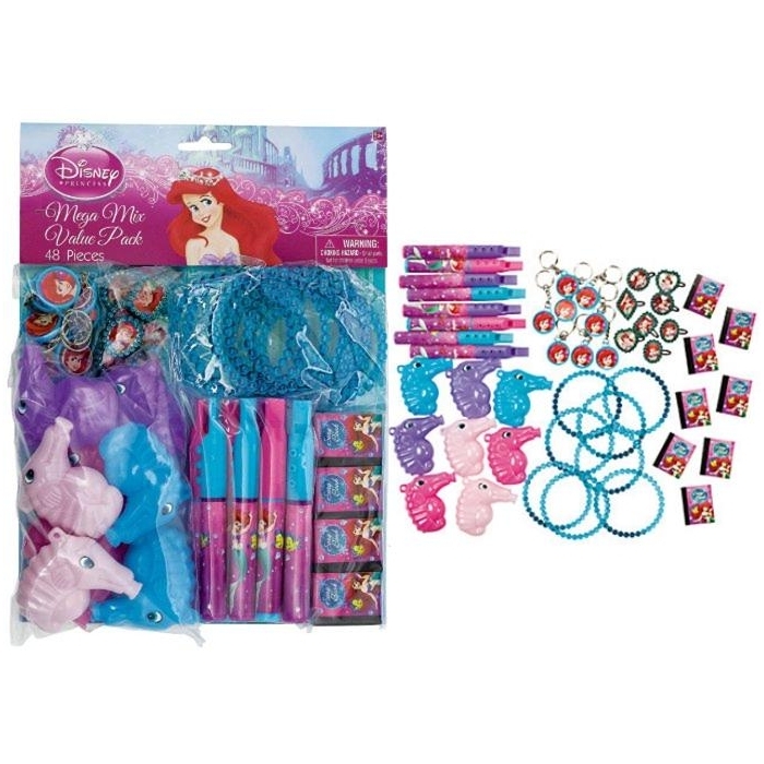 Ariel The Little Mermaid Mega Value Favour Pack (48 Pieces)