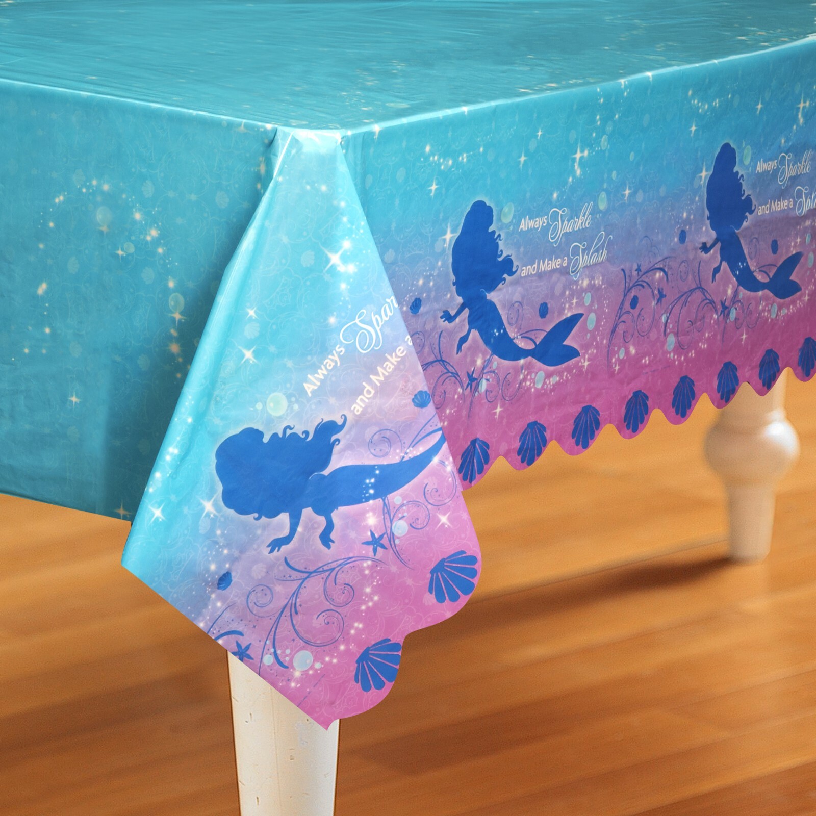 Ariel The Little Mermaid Sparkle Plastic Tablecloth