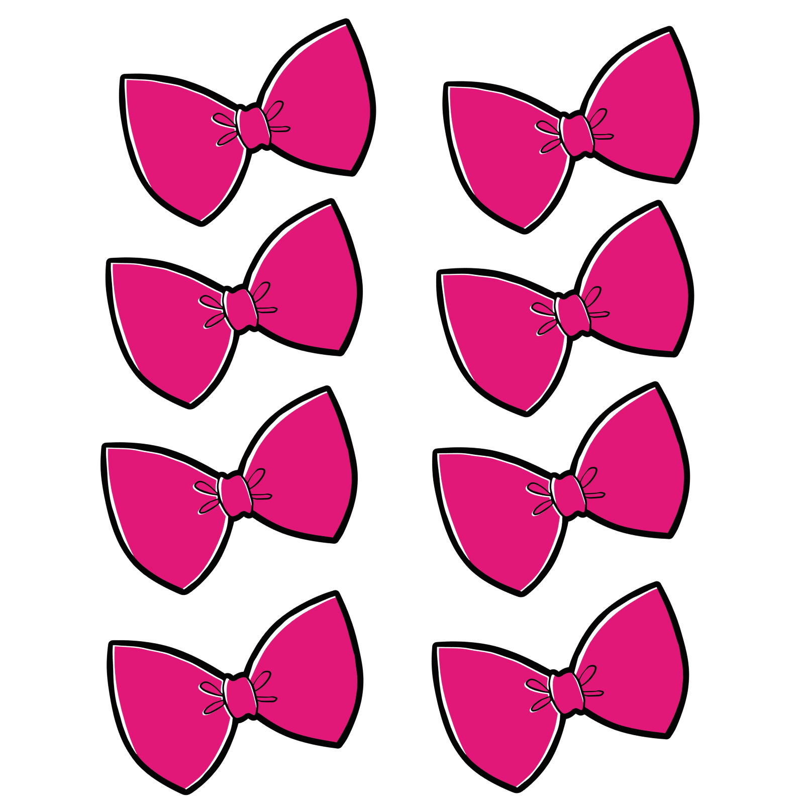 LOL Surprise Together 4 EVA Pink Bow Cutouts (Pack of 8)