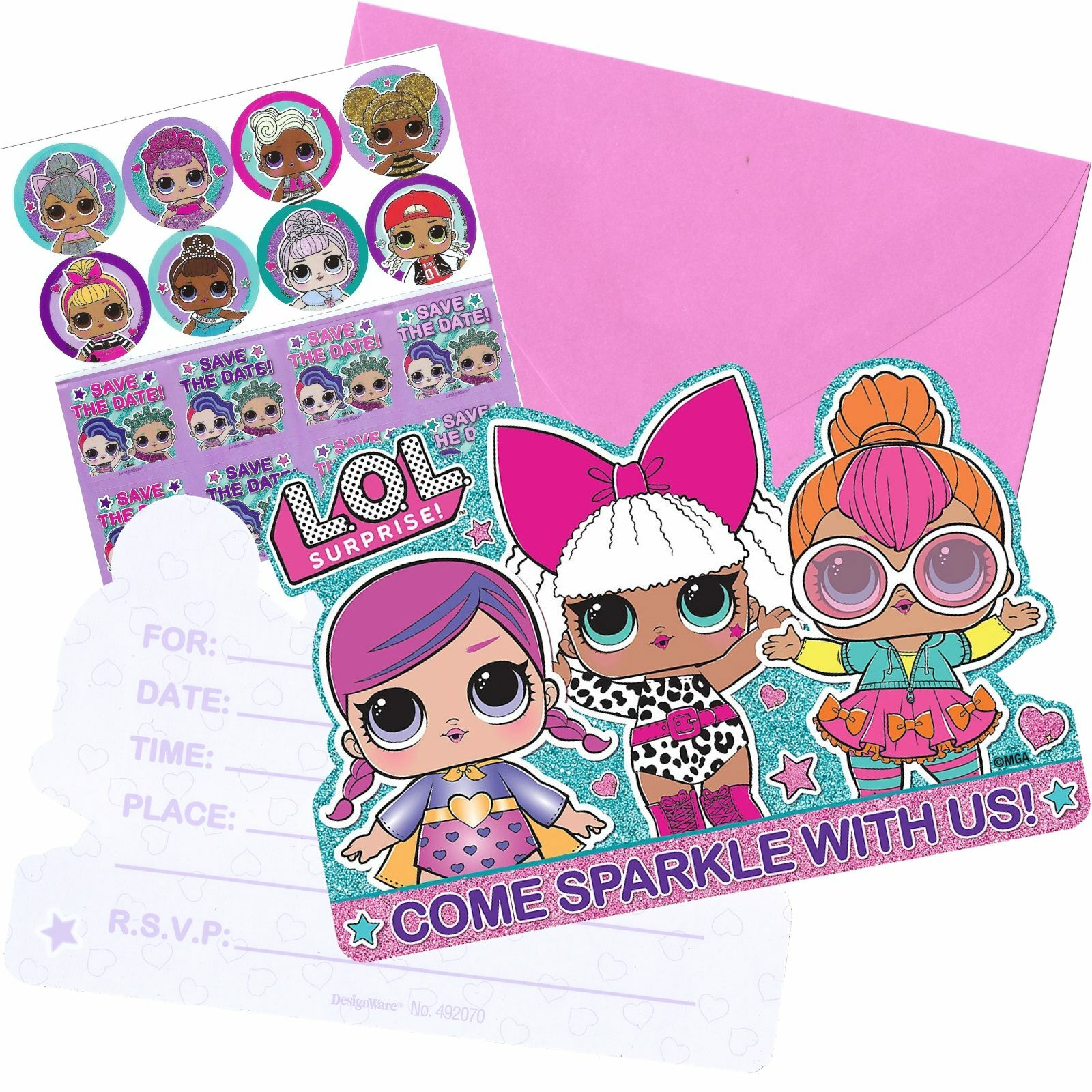 LOL Surprise Invitation Set (pack of 8)