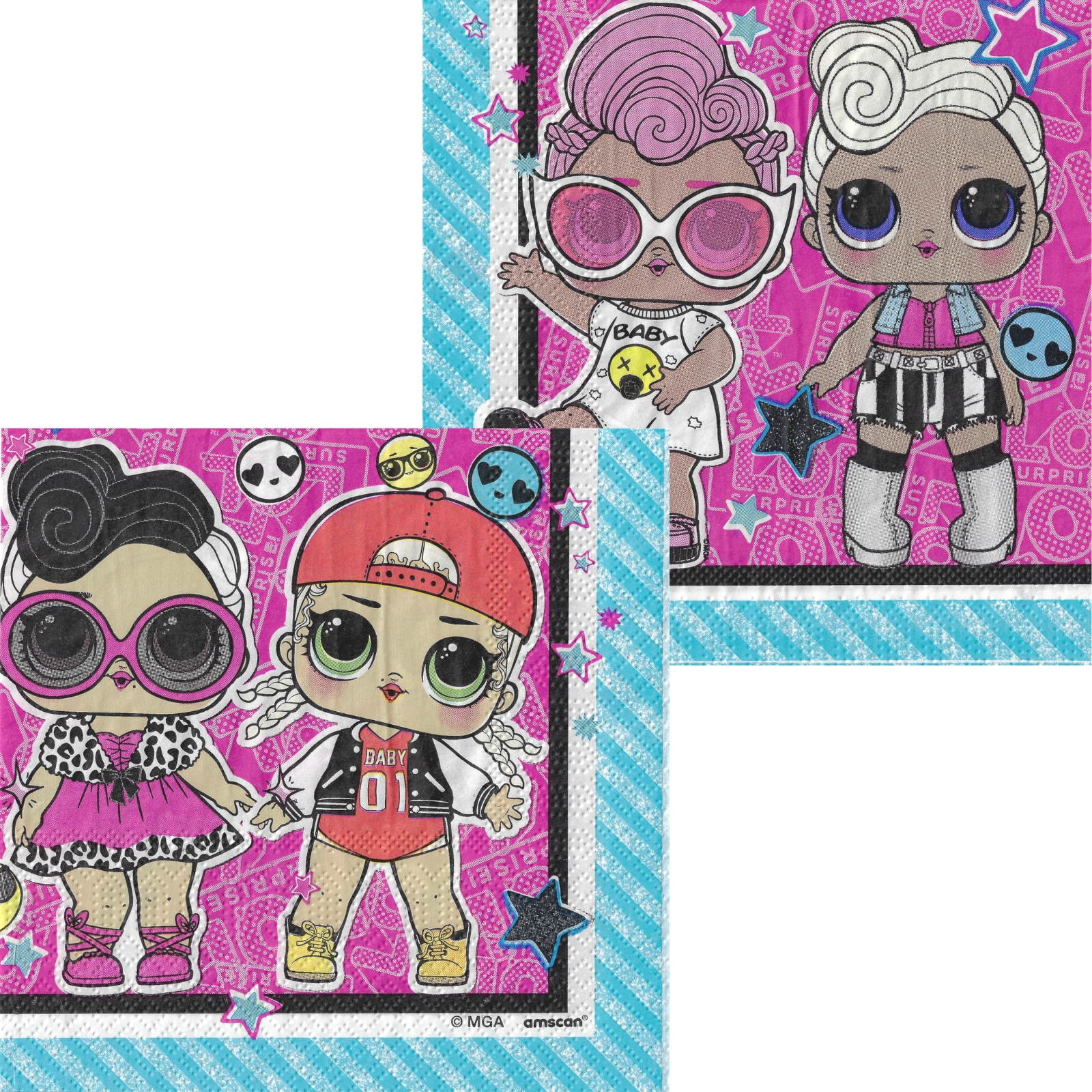 LOL Surprise Together 4 Eva Large Napkins / Serviettes (Pack of 16)