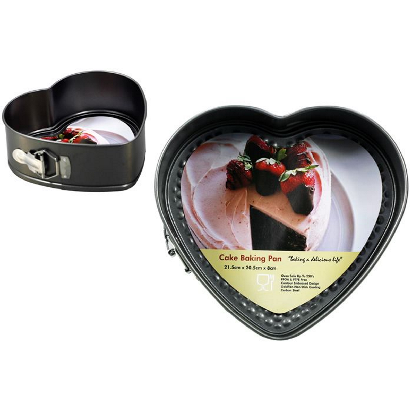 Heart Springform Baking Pan Non-Stick 21.5cm x 20.5cm x 8cm