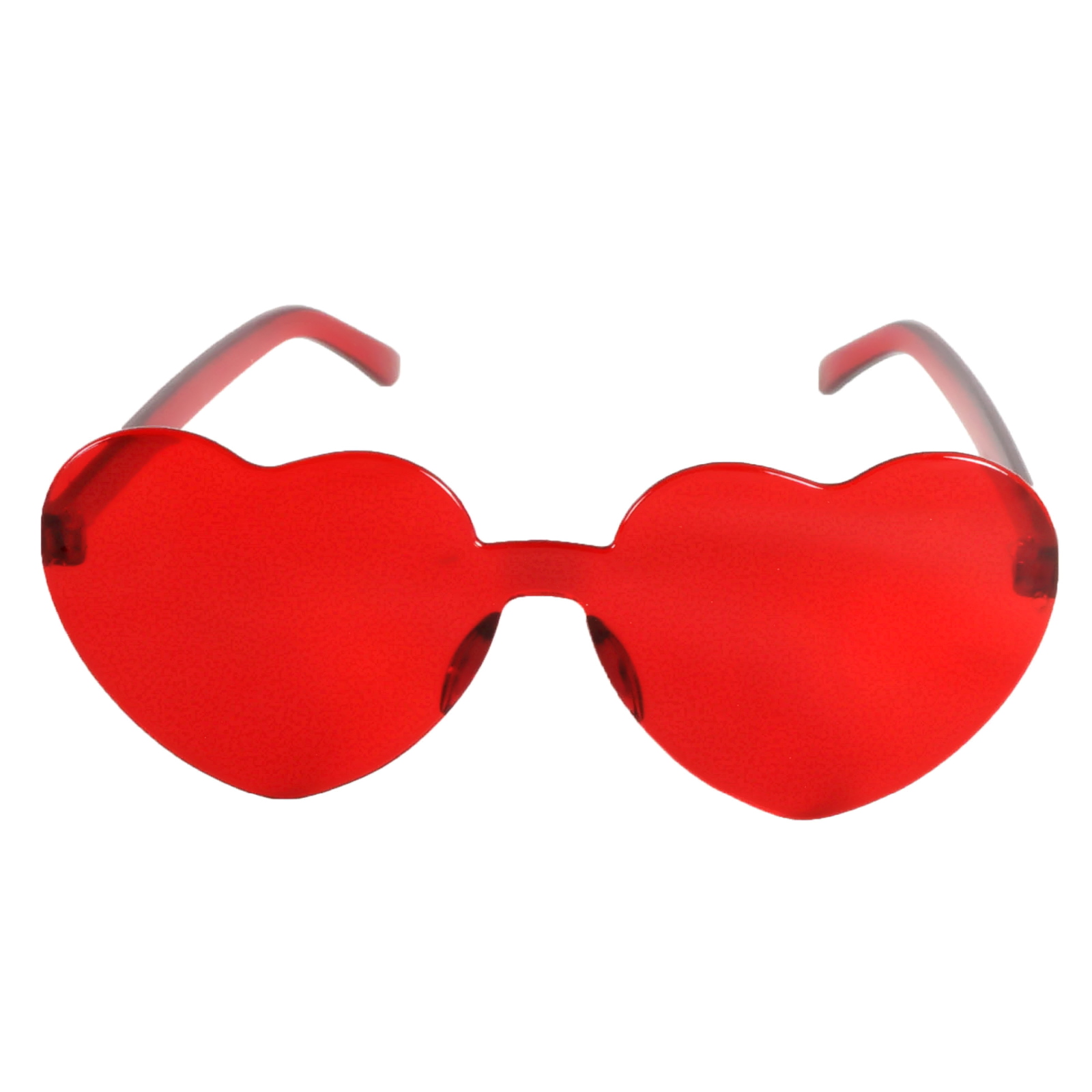 Red Perspex Heart Glasses