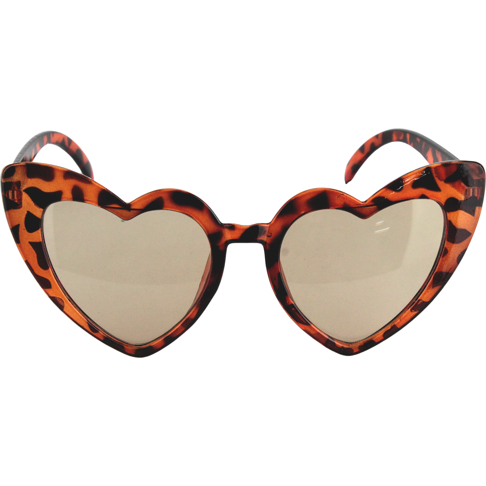 Brown Printed Love Heart Party Glasses