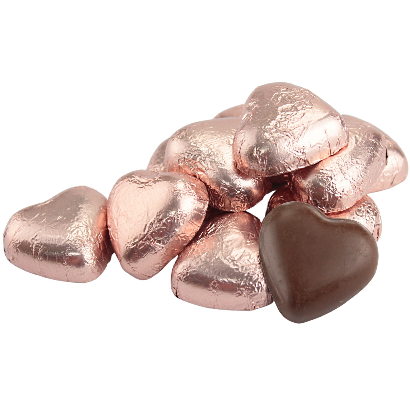 Rose Gold Chocolate Hearts (77g Bag) 