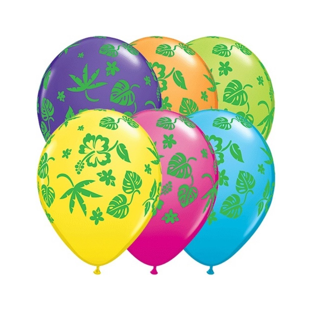 Tropical Hawaiian Balloons (Pack of 12)