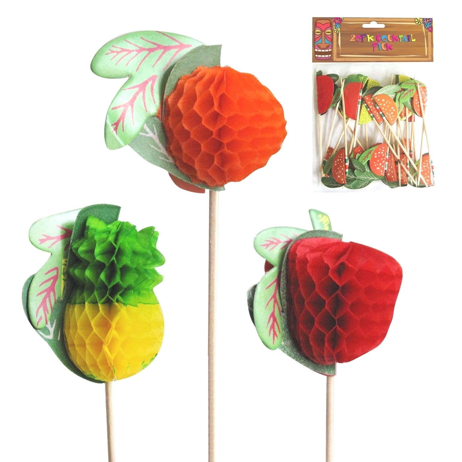 Fruit Honeycomb Cocktail Picks (Pack of 20)