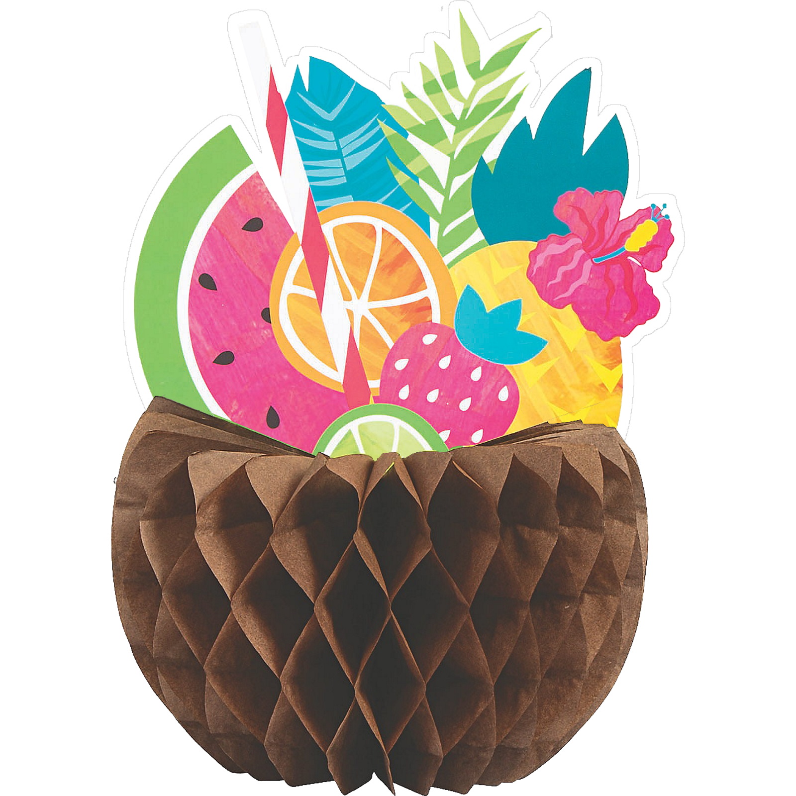 Tropical Coconut Cocktail Centrepiece (Pack of 3)