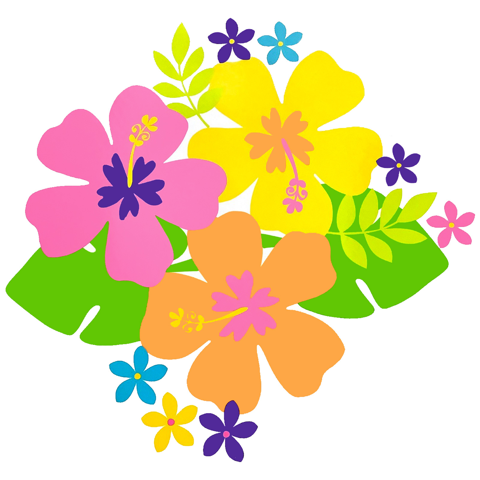 Tropical Hibiscus Flower Cutout Decoration