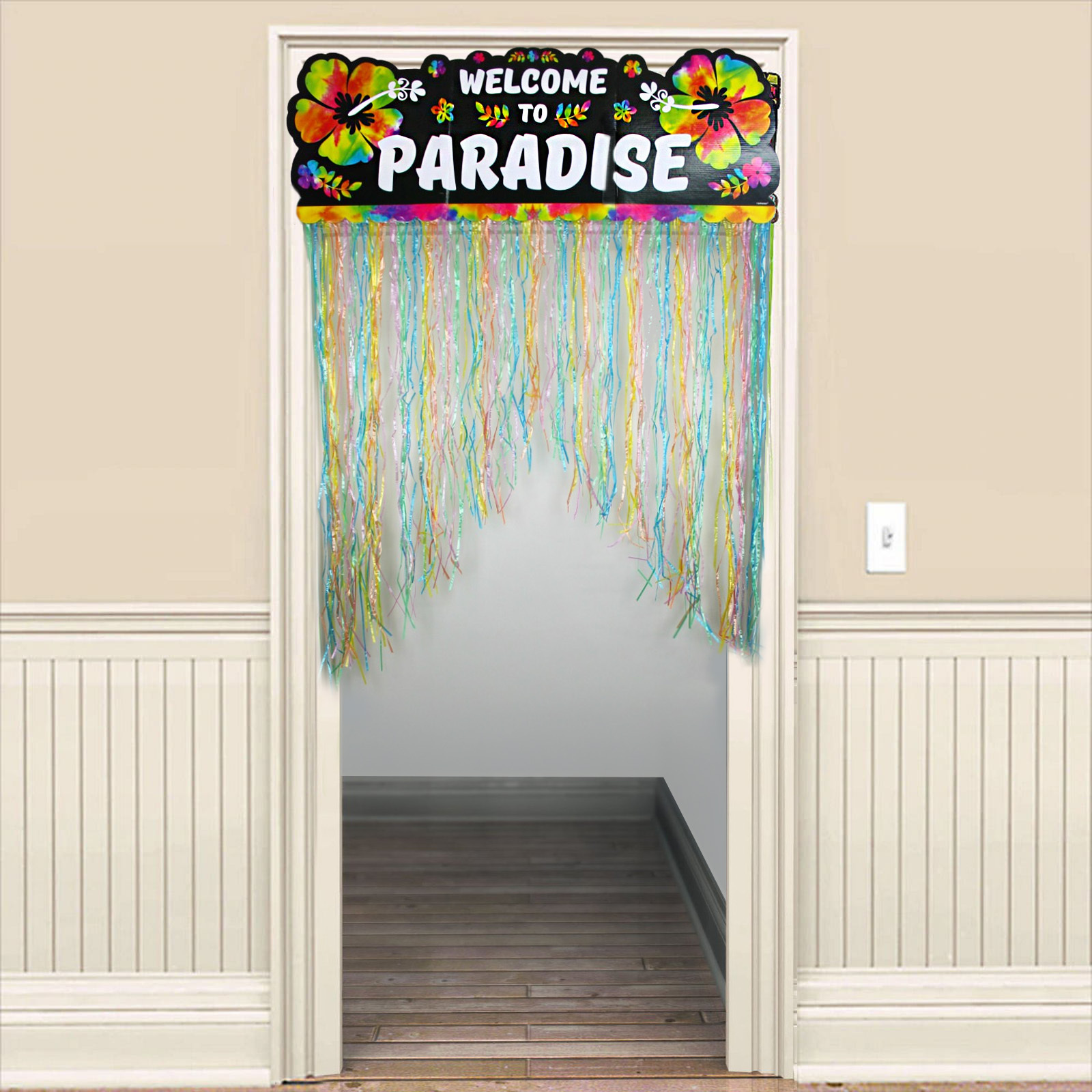 Welcome to Paradise Door Curtain