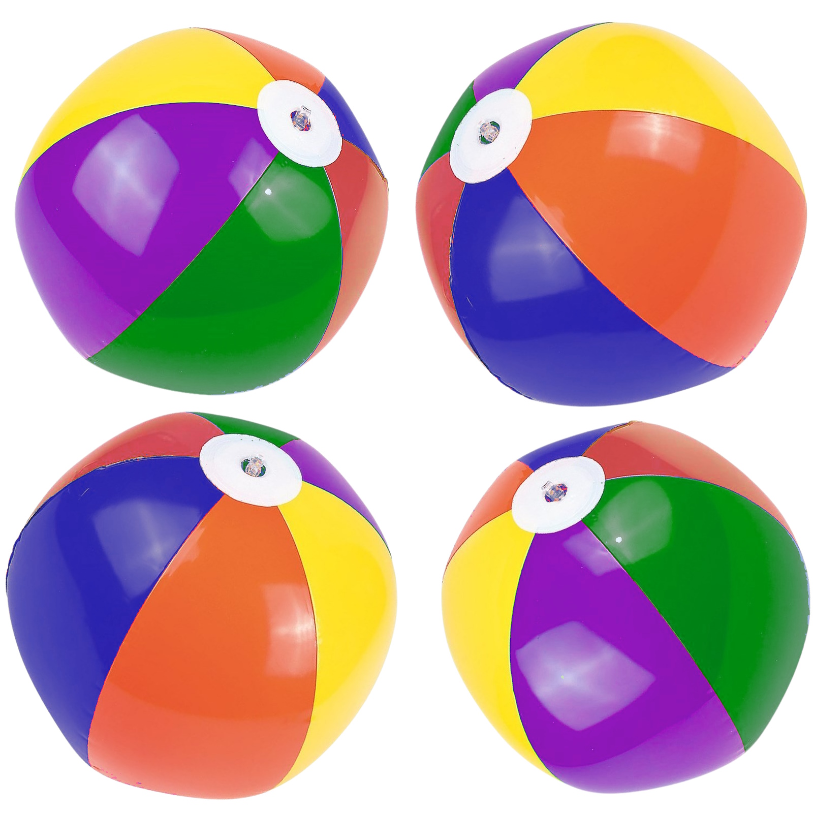 Inflatable Rainbow Beach Balls 28cm (Pack of 12)