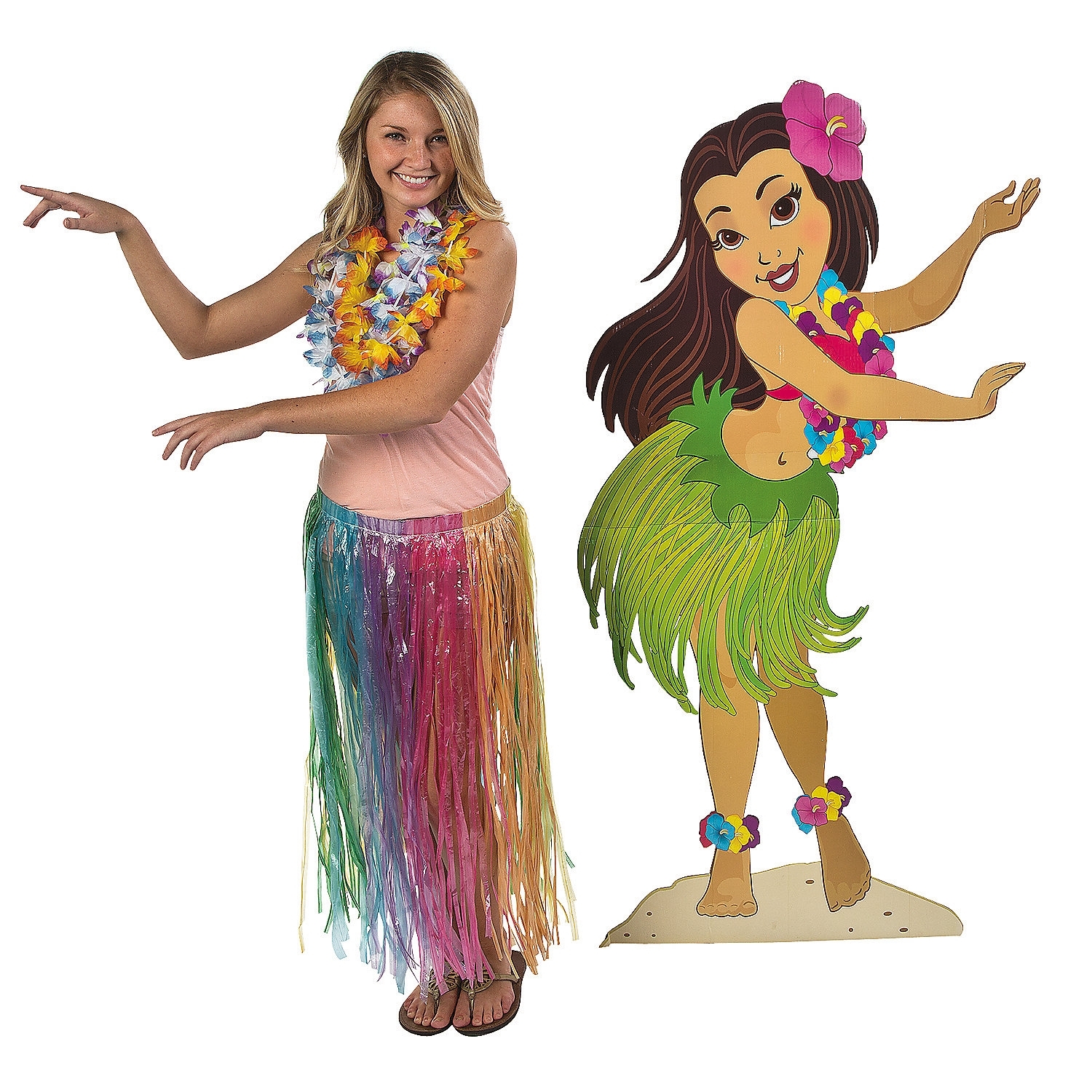 Cartoon Hula Girl Stand Up Decoration