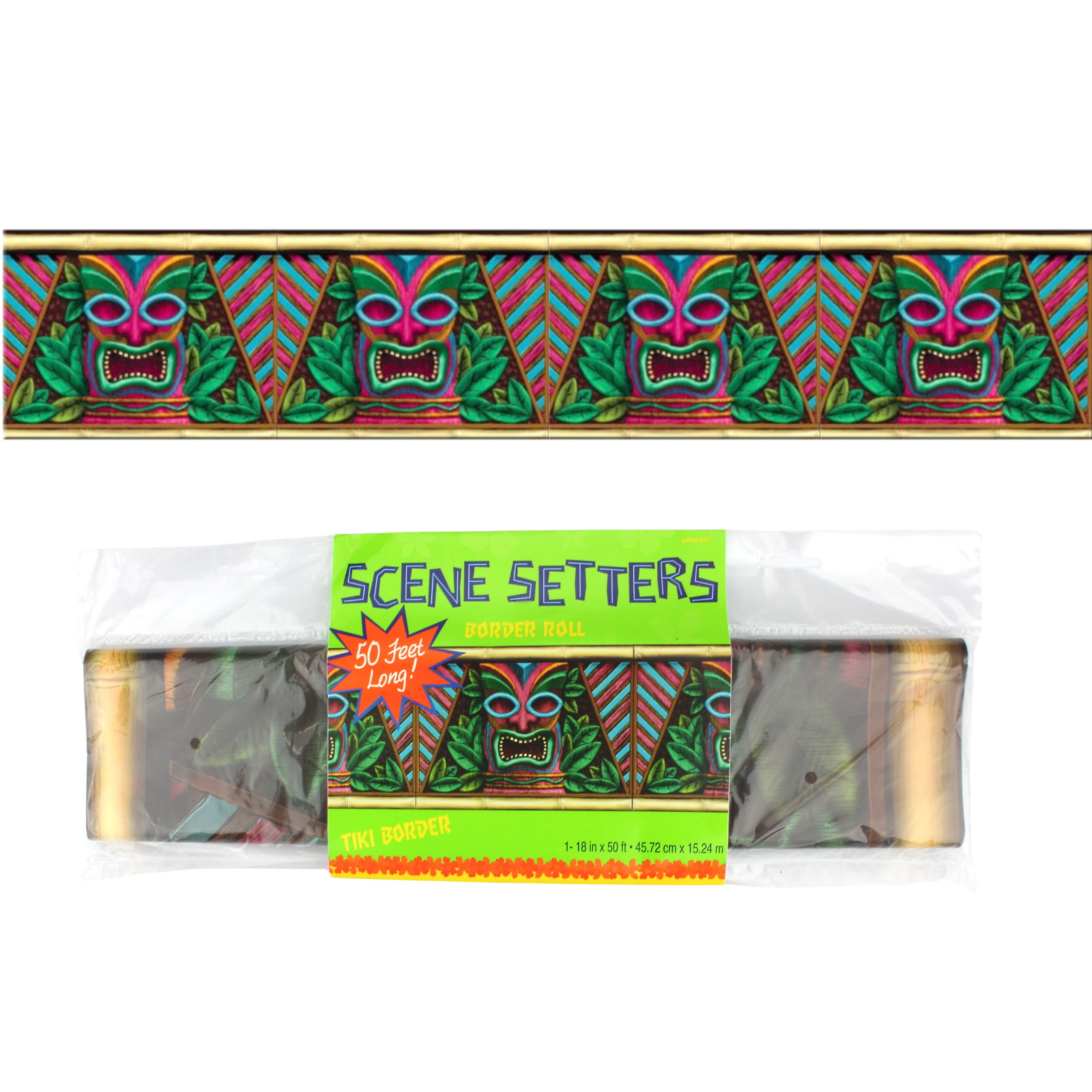 Tiki Party Scene Setter Border Roll