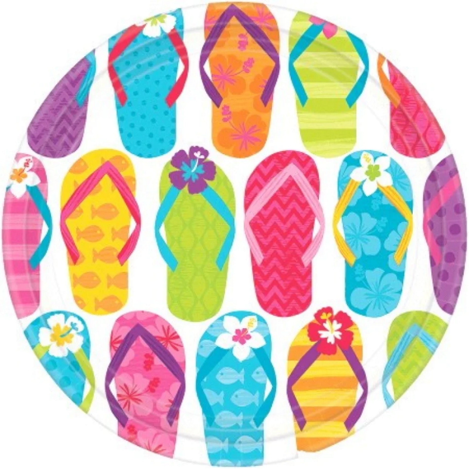 The Flip Side Large Paper Plates (Party Pack of 60)