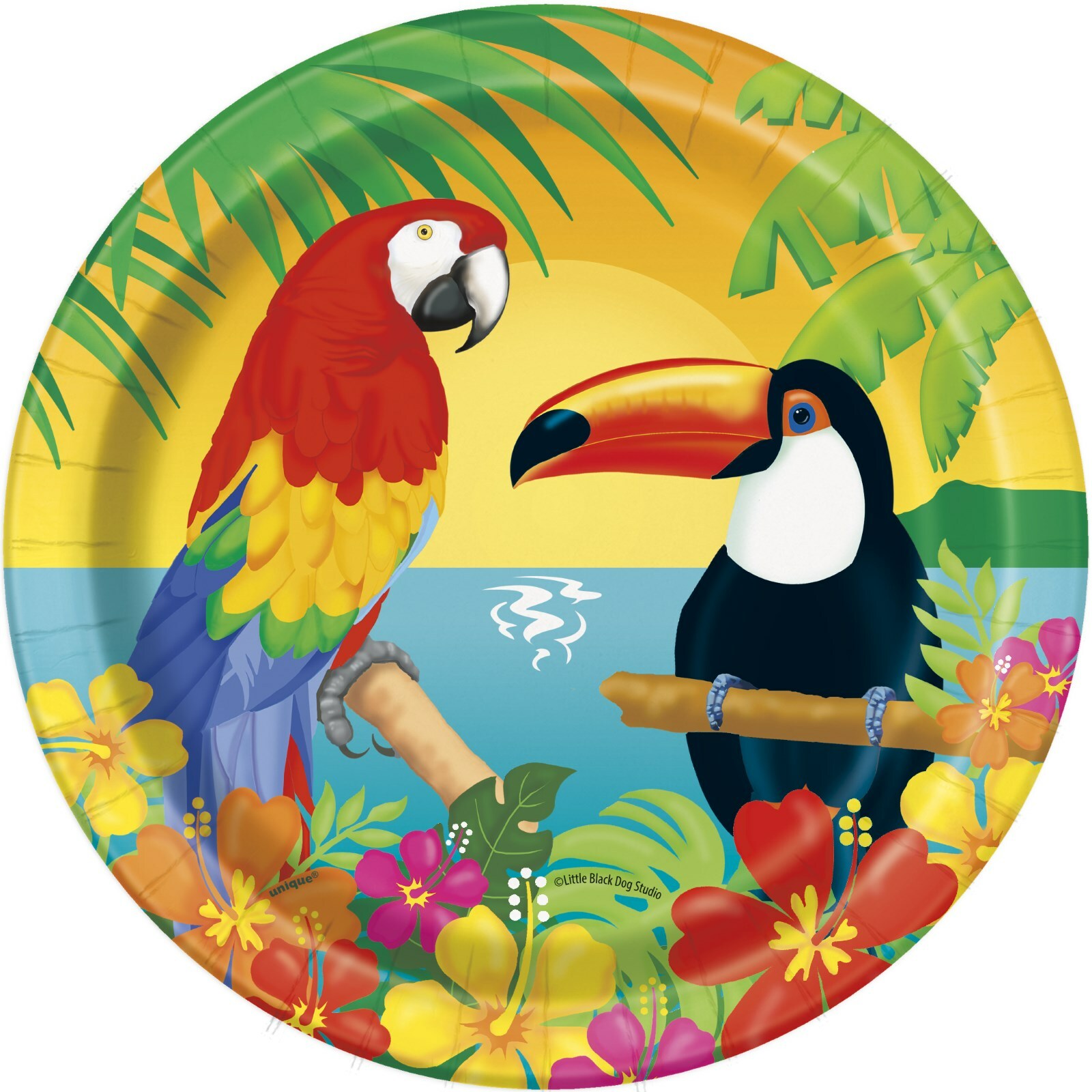 Tropical Island Small Paper Plates (Pack of 8)