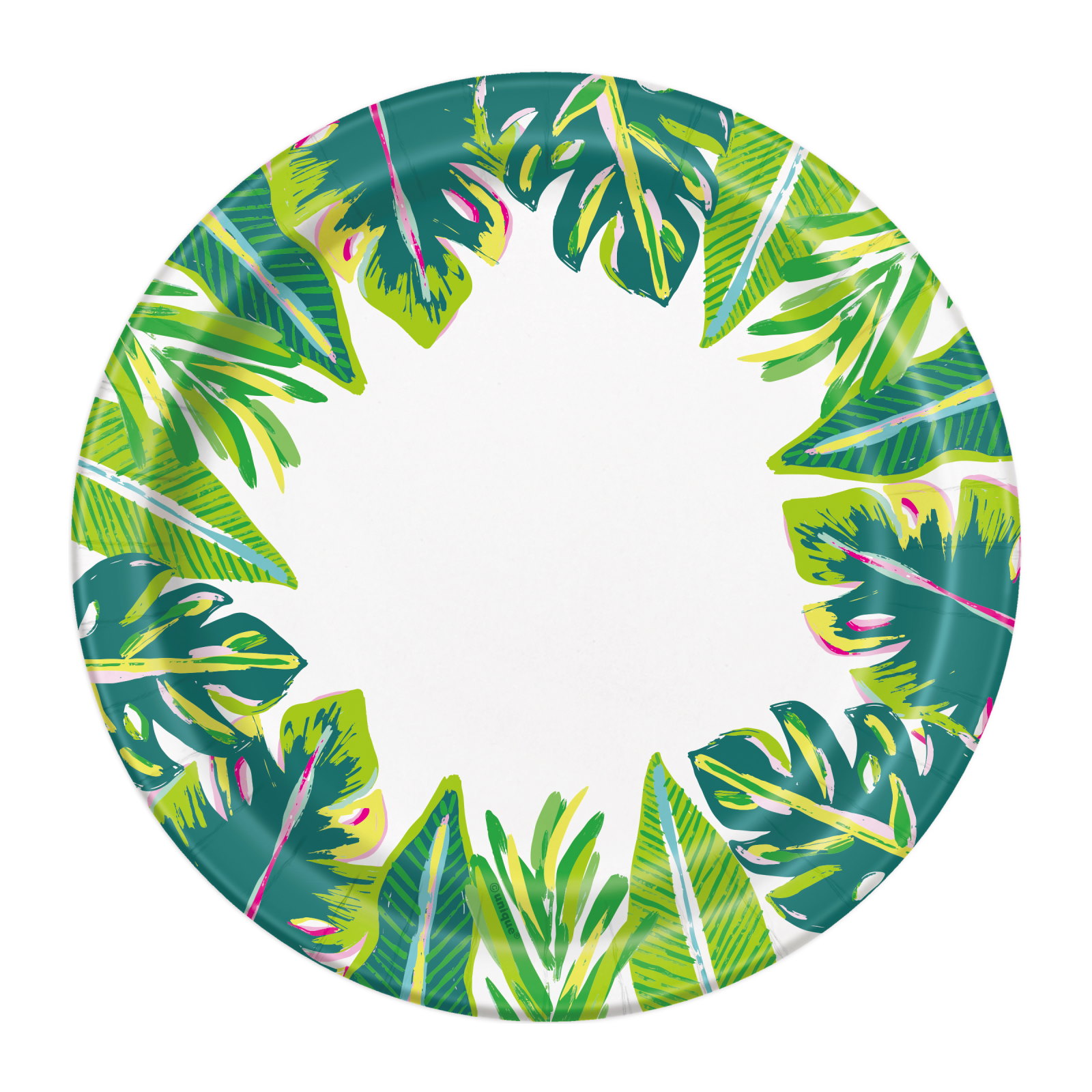 Tropical Leaves Small Paper Plates (Pack of 8)
