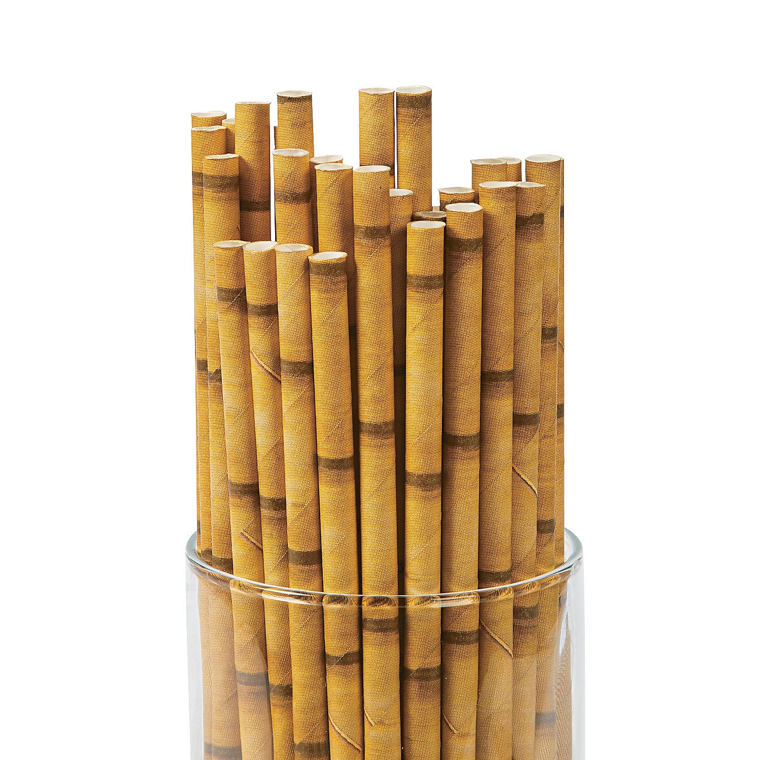 Bamboo Look Paper Straws (Pack of 24)