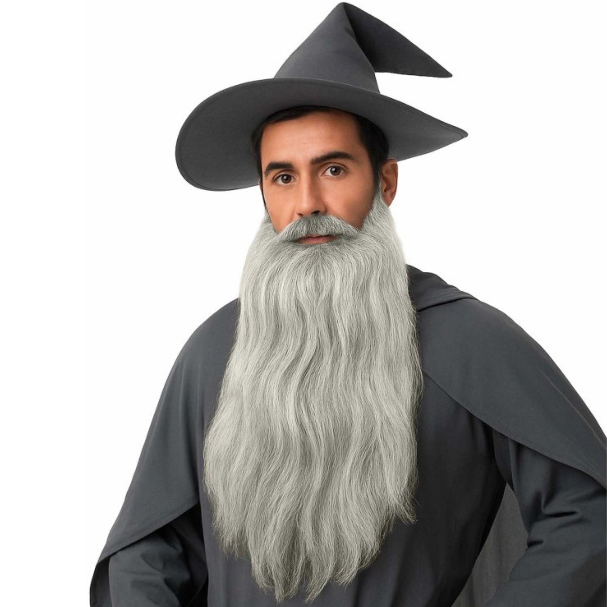 Grey Moustache and Beard