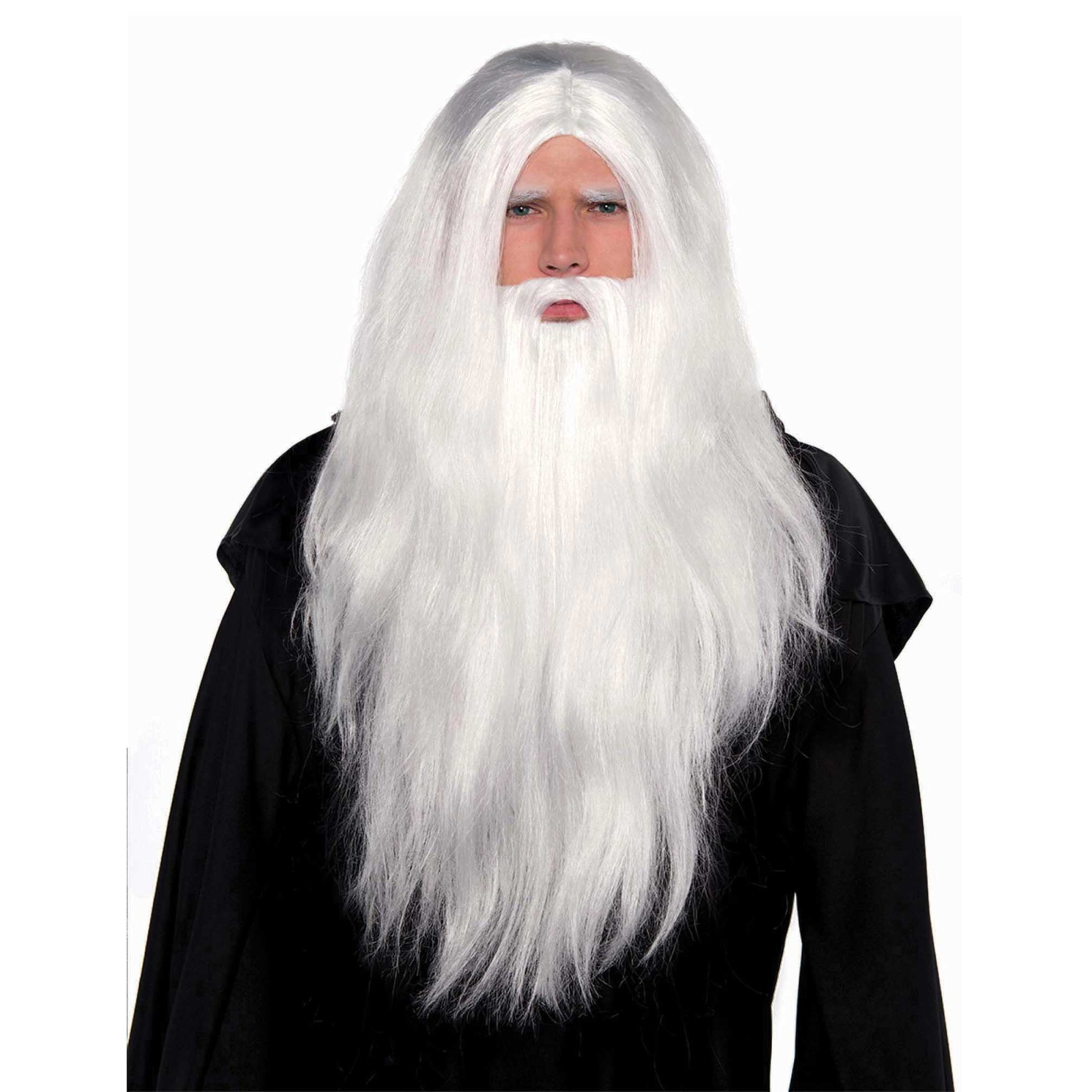 Adults Sorcerer Wig, Beard & Eyebrows Set