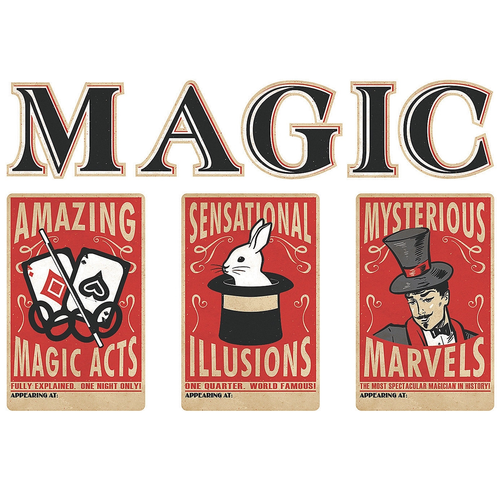 Magic Party Cutout Decorations