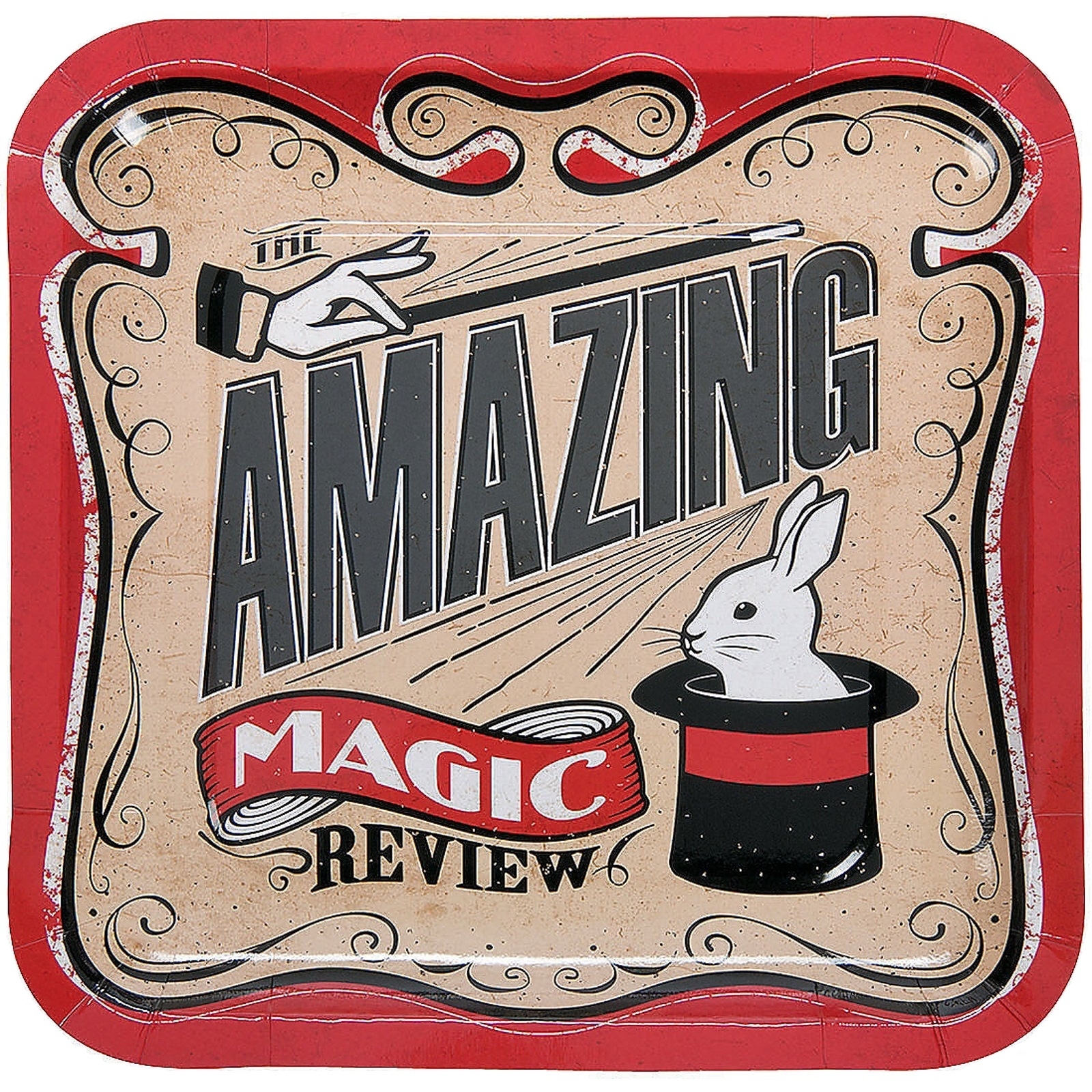 Magic Party Large Square Paper Plates (Pack of 8)