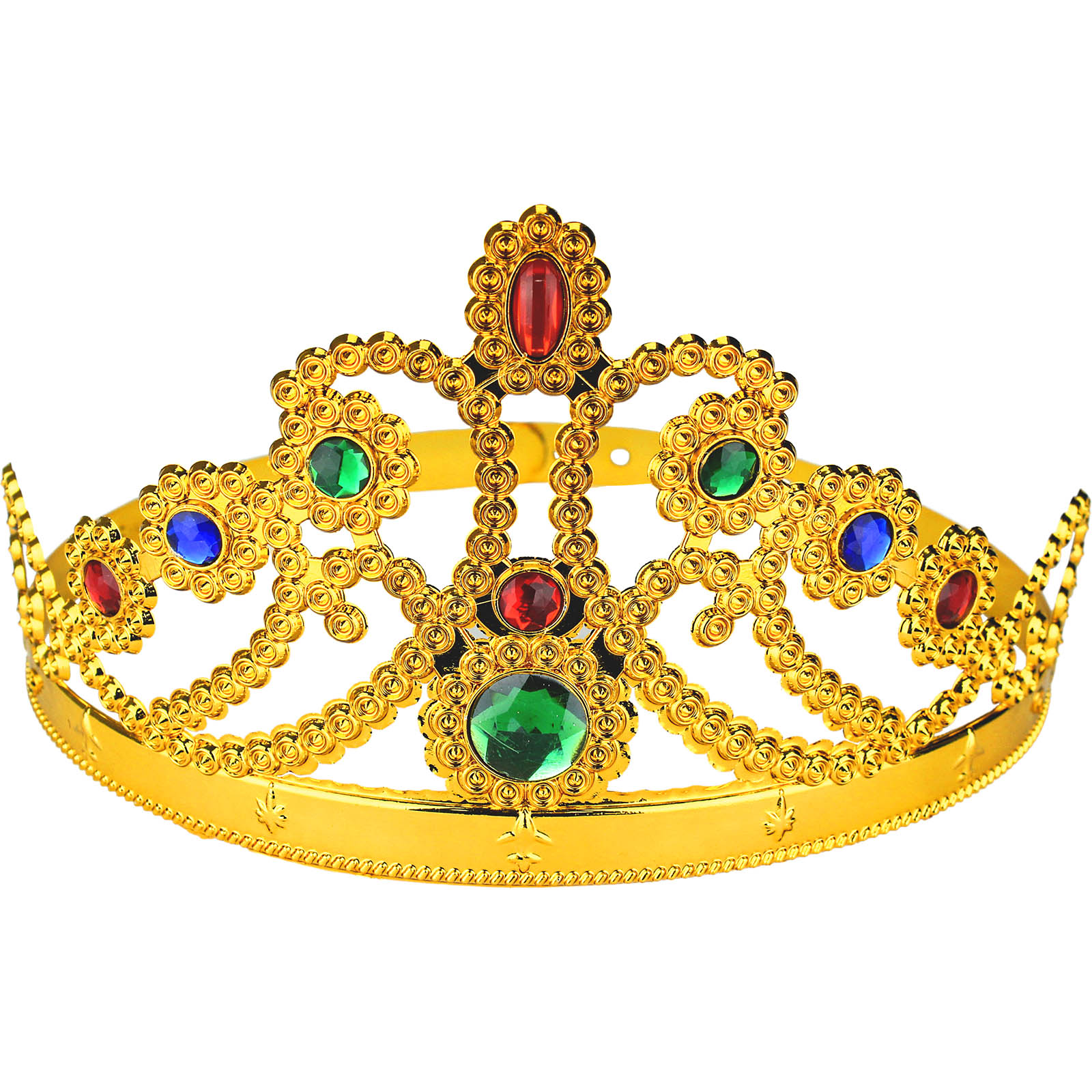 Gold Jewelled Adjustable Tiara Crown