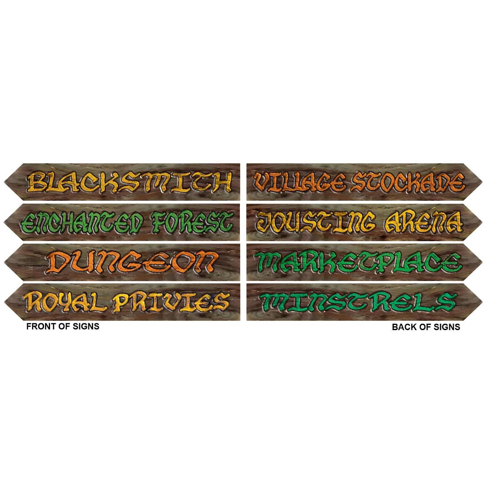 Medieval Sign Decorations (Pack of 4)