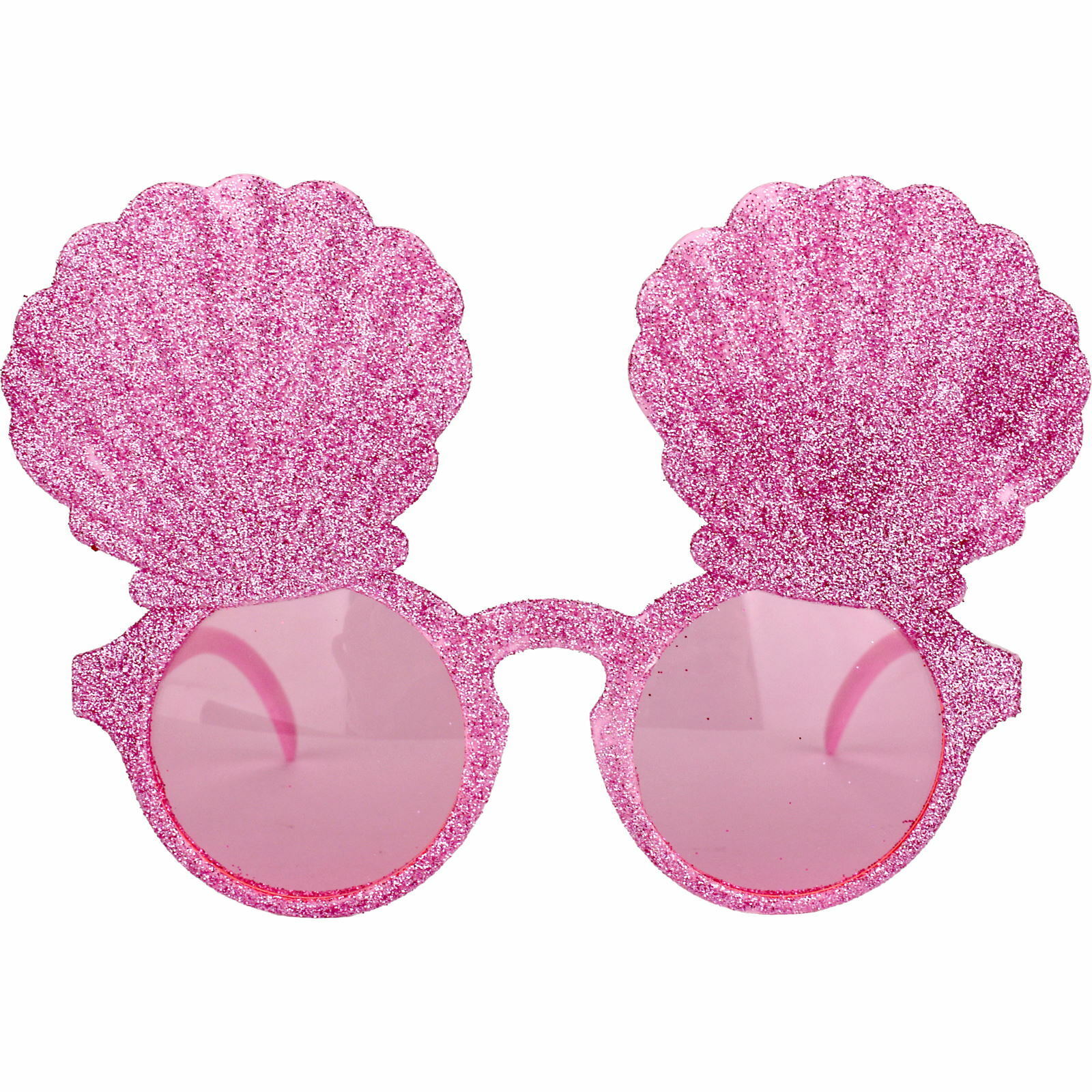 Pink Glitter Mermaid Shell Novelty Glasses