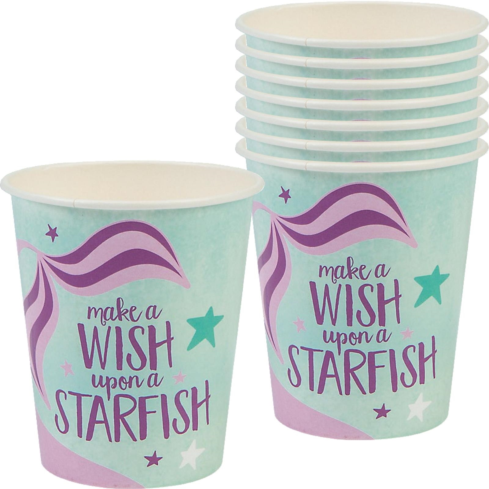 Mermaid Sparkle Paper Cups (Pack of 8)