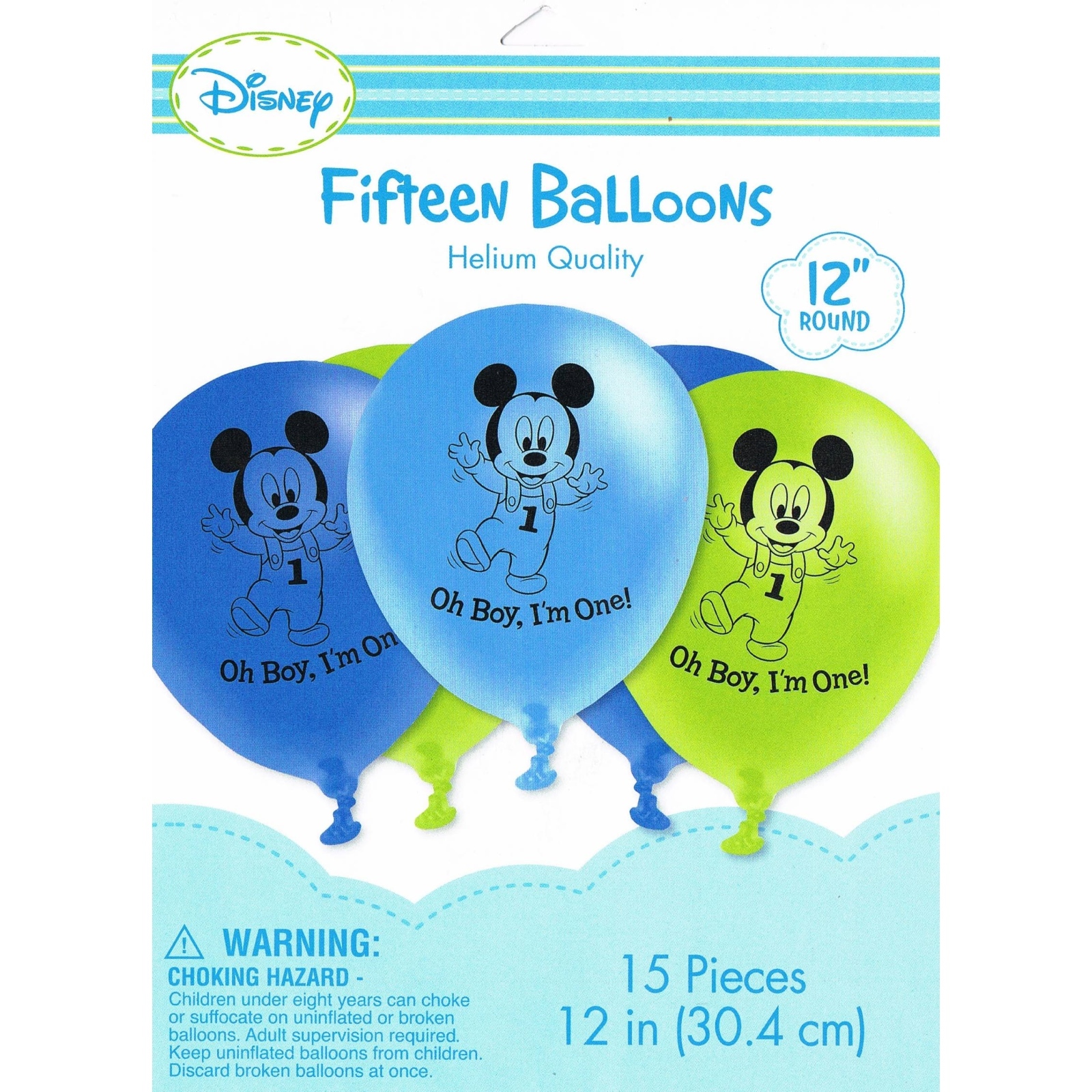 Mickey Mouse 1st Birthday Balloons (Pack of 15)