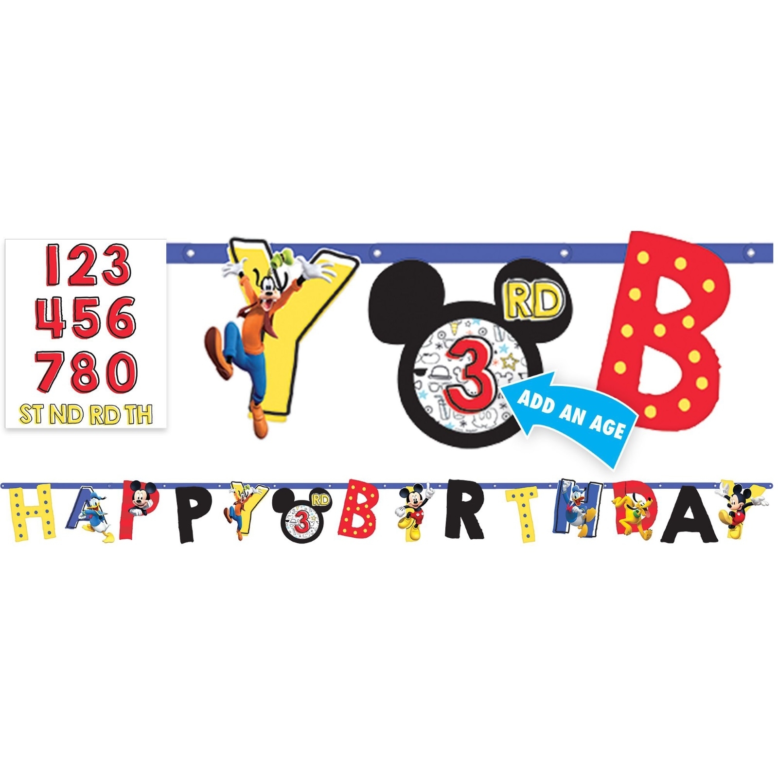 Mickey Mouse on the Go Jumbo Add an Age Banner Kit