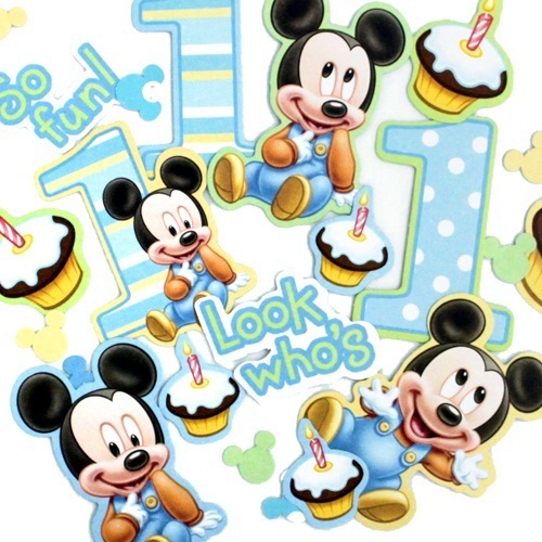 Mickey Mouse 1st Birthday Party Confetti/Table Scatters