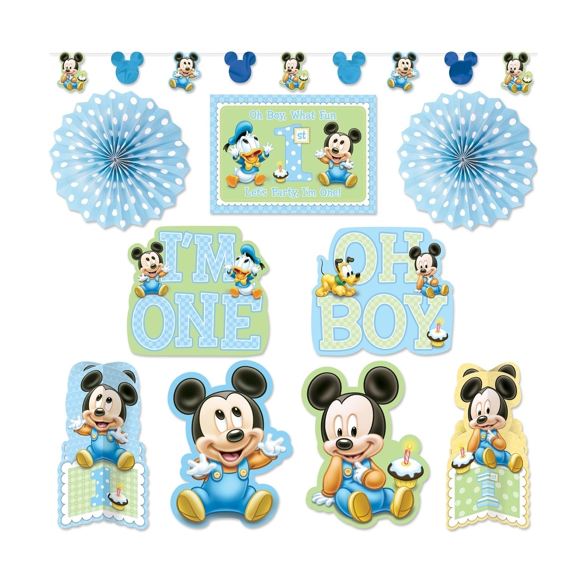 Mickey Mouse 1st Birthday Room Decorating Kit