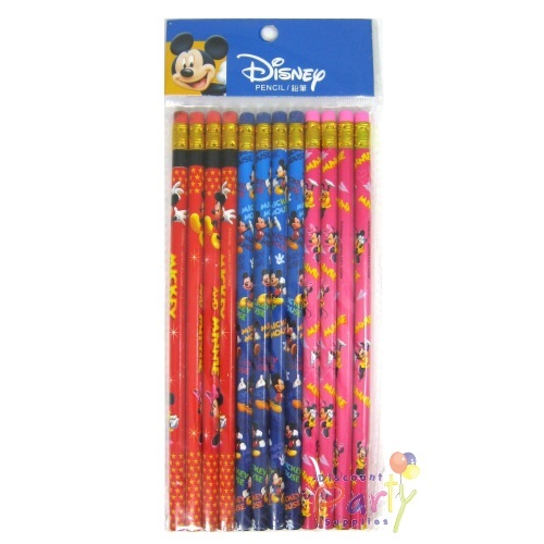 Mickey & Minnie Mouse Pencils (Pack of 12)