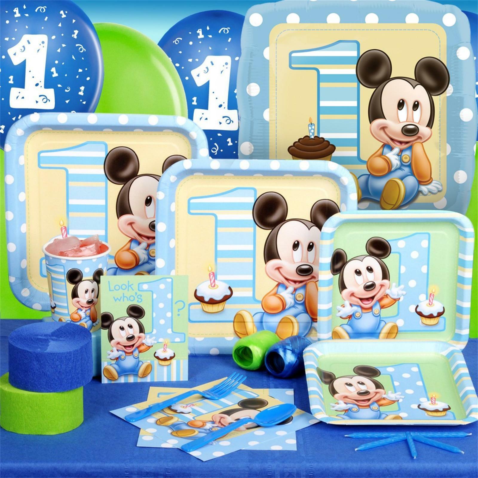 Mickey Mouse 1st Birthday Party Pack for 8 Guests