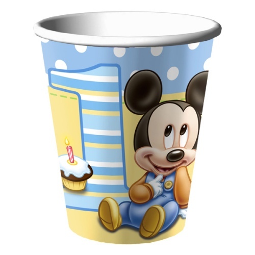 Mickey Mouse 1st Birthday Paper Cups (Pack of 8)