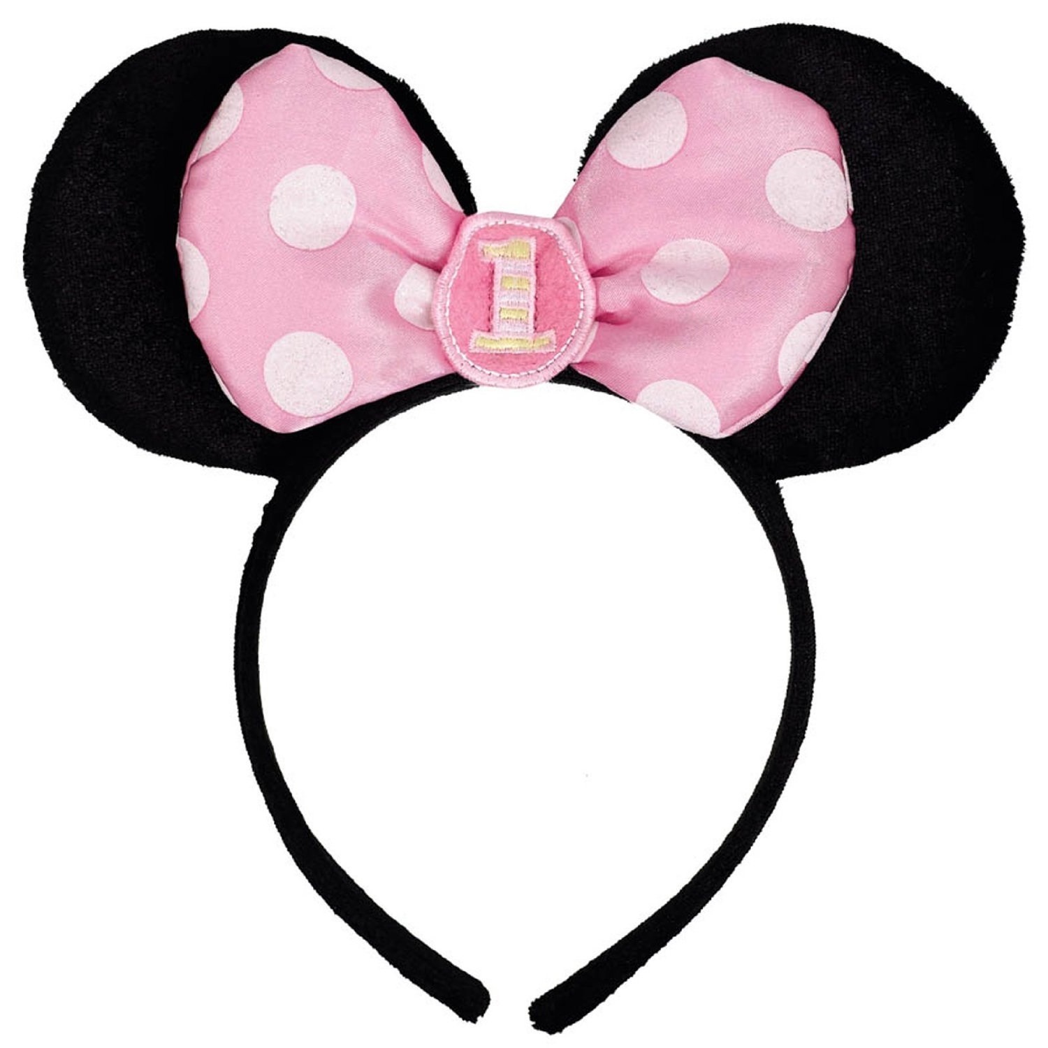 Minnie Mouse 1st Birthday Headband Ears